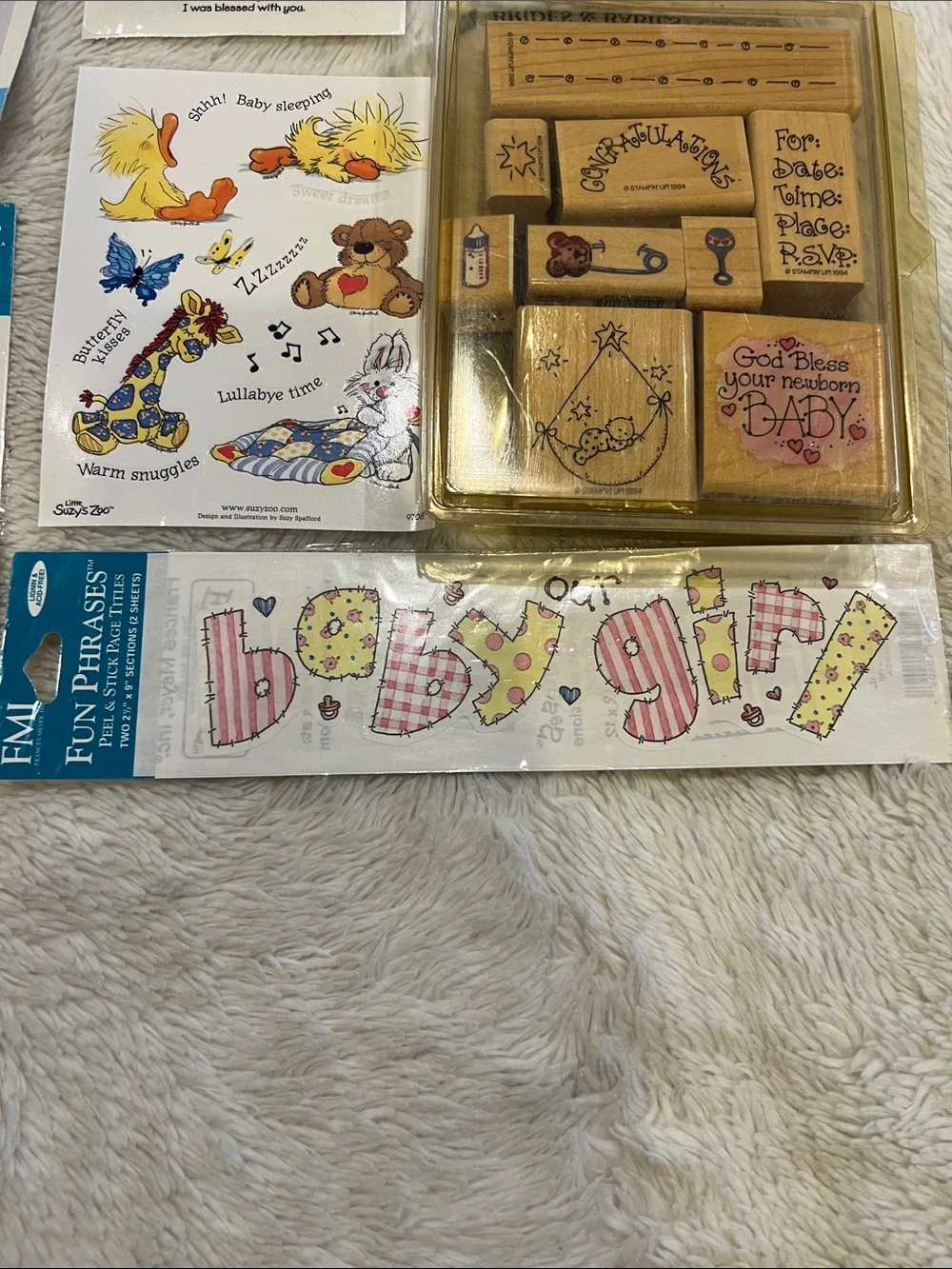 Gender Reveal Bundle Boy Or Girl? Baby lot misc stamping up